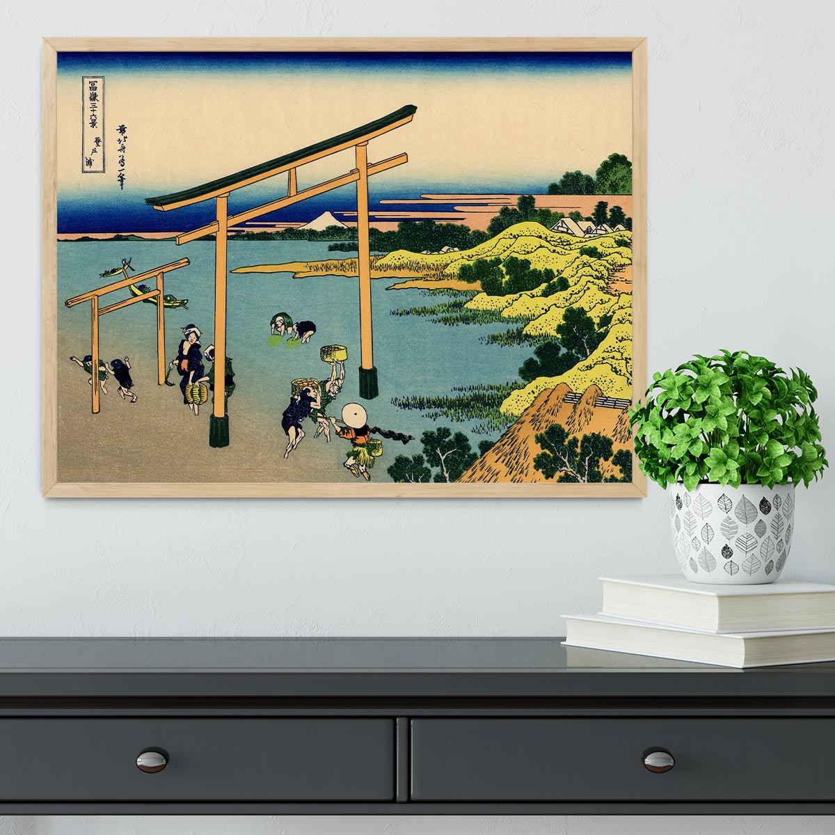 Bay of Noboto by Hokusai Framed Print - Canvas Art Rocks - 4