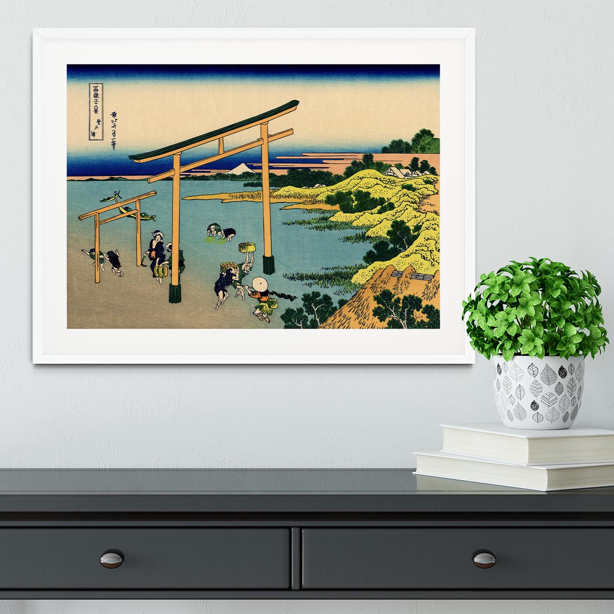 Bay of Noboto by Hokusai Framed Print - Canvas Art Rocks - 5