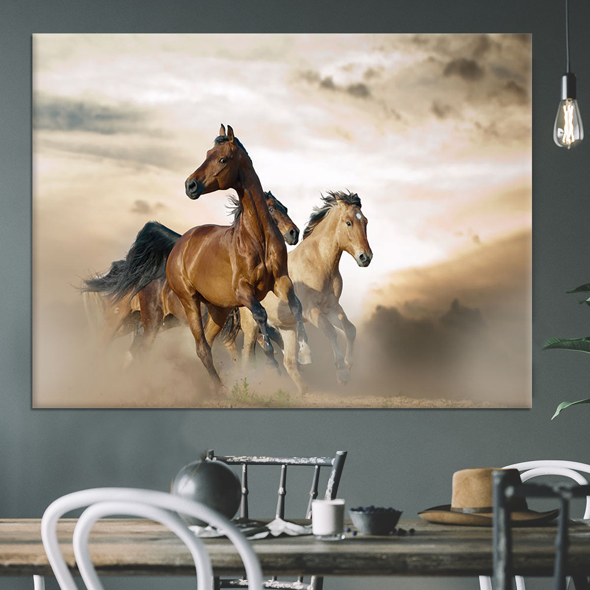 Beautiful horses of different breeds Canvas Print or Poster - Canvas Art Rocks - 3