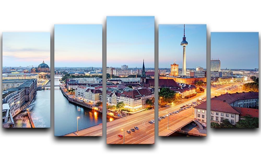 Berlin skyline 5 Split Panel Canvas - Canvas Art Rocks - 1