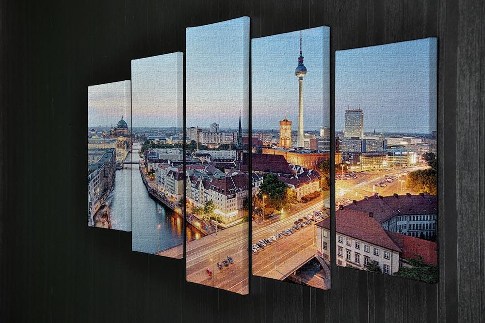 Berlin skyline 5 Split Panel Canvas - Canvas Art Rocks - 2