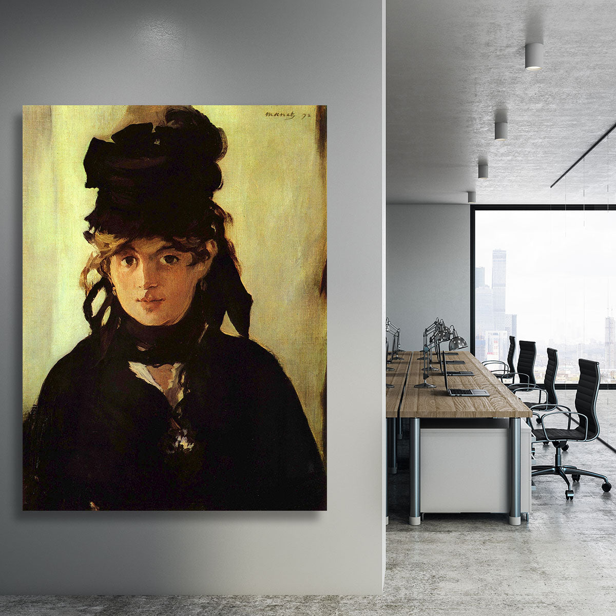 Berthe Morisot by Manet Canvas Print or Poster - Canvas Art Rocks - 3
