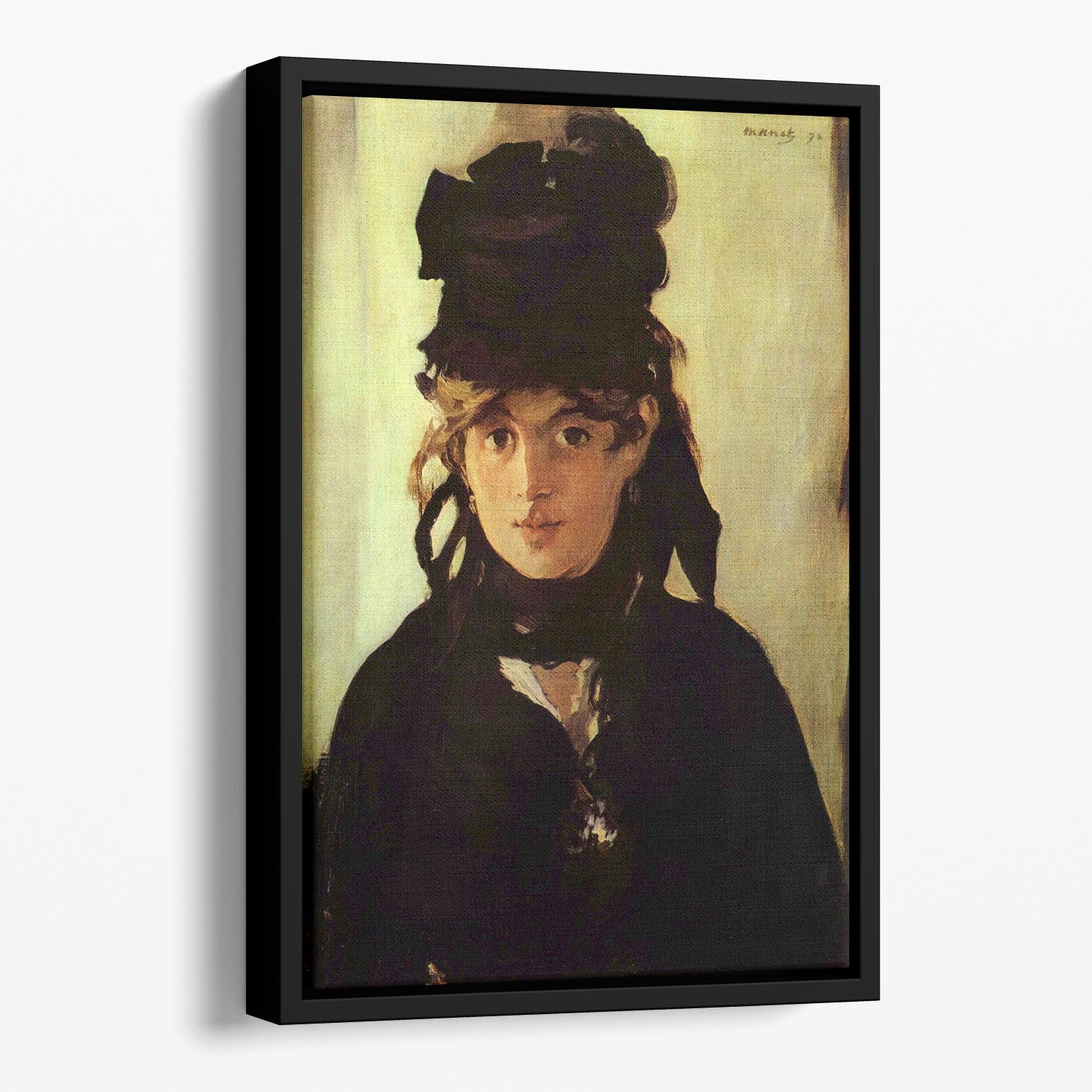 Berthe Morisot by Manet Floating Framed Canvas