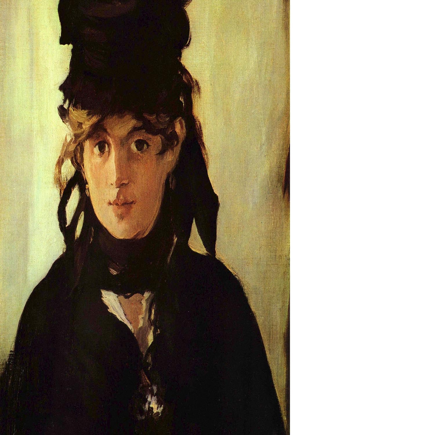 Berthe Morisot by Manet Floating Framed Canvas