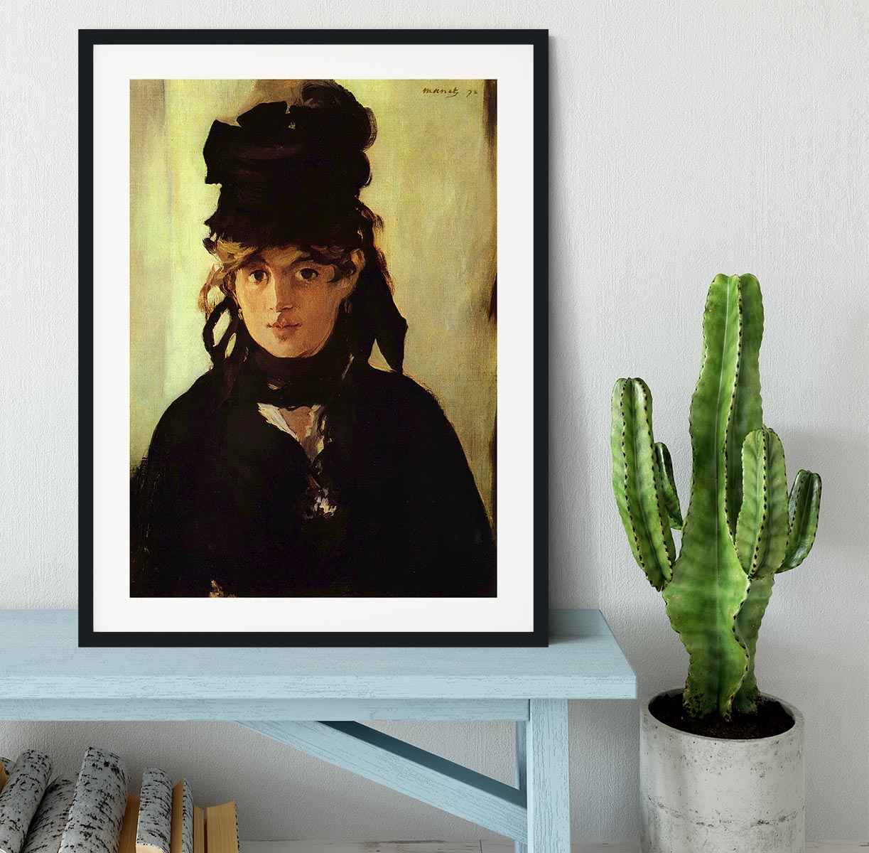 Berthe Morisot by Manet Framed Print - Canvas Art Rocks - 1