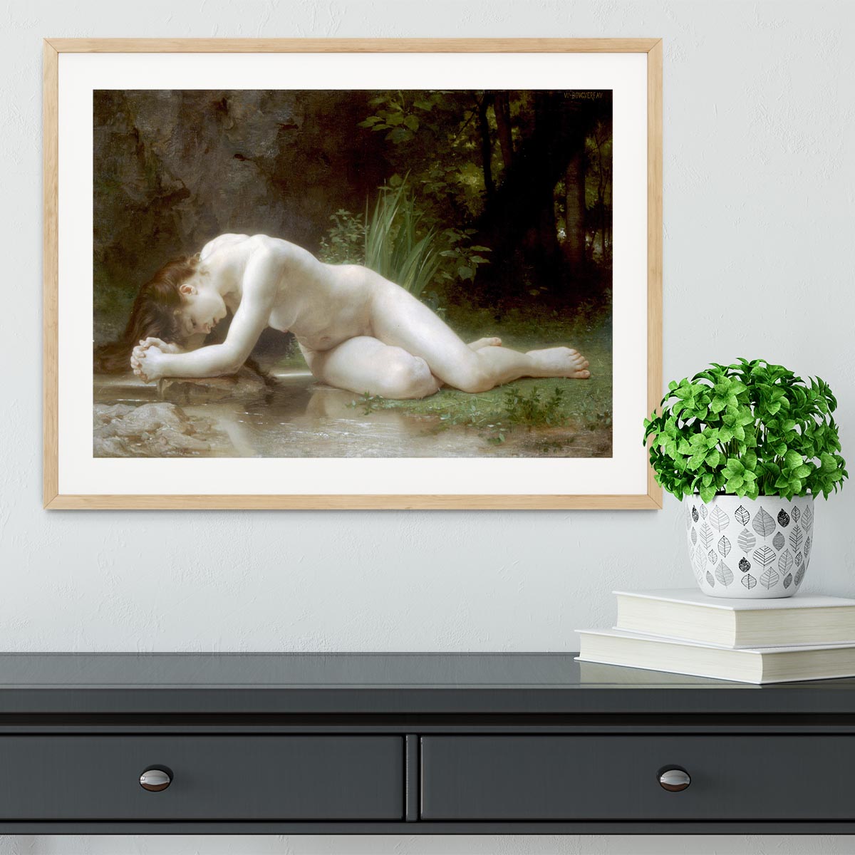 Biblis By Bouguereau Framed Print - Canvas Art Rocks - 3