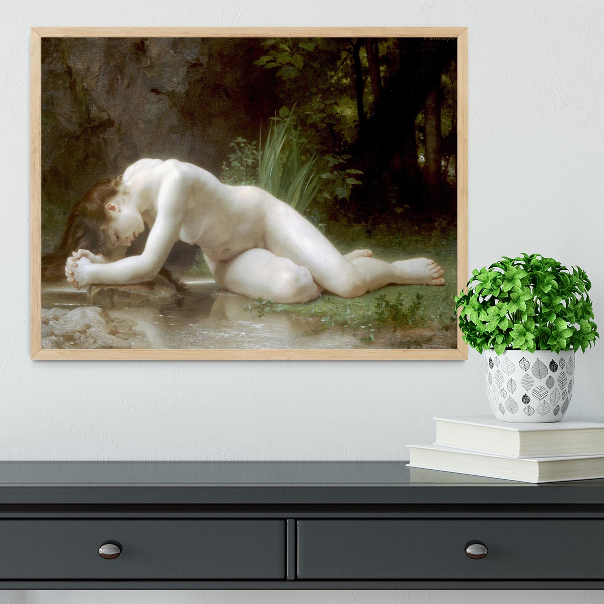 Biblis By Bouguereau Framed Print - Canvas Art Rocks - 4