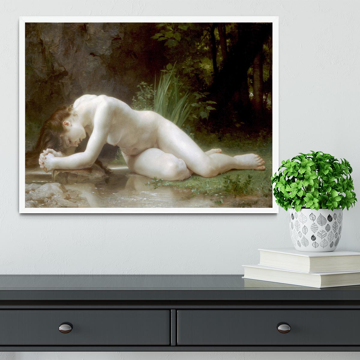 Biblis By Bouguereau Framed Print - Canvas Art Rocks -6