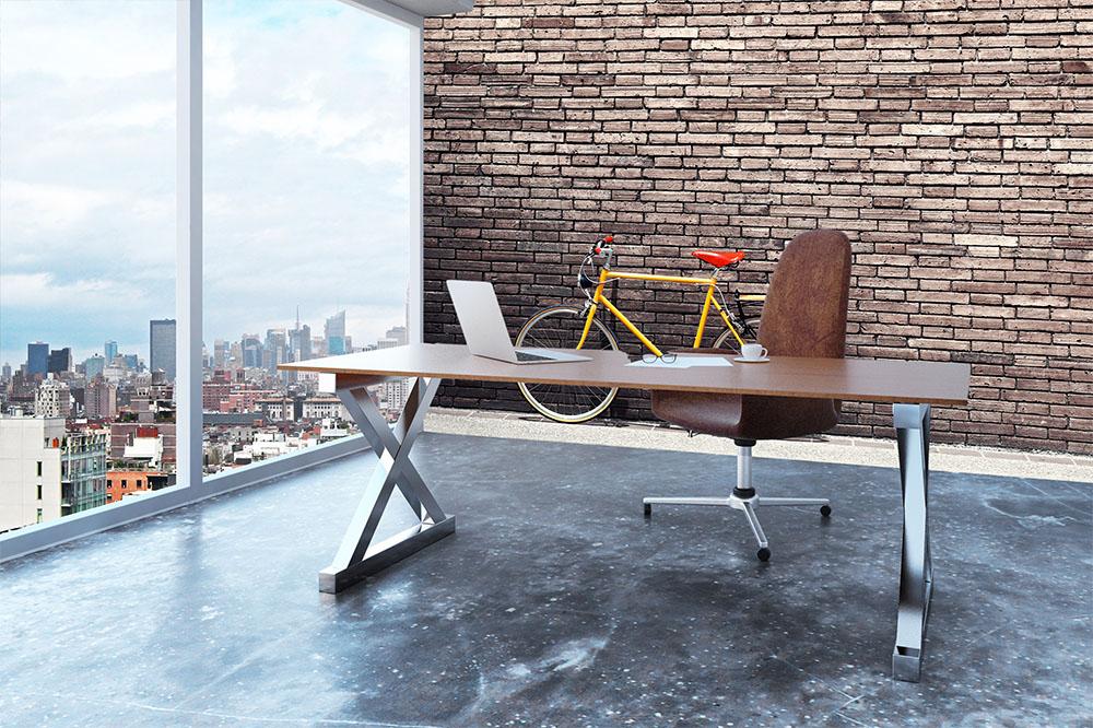 Bicycle on roadside with vintage brick Wall Mural Wallpaper - Canvas Art Rocks - 3