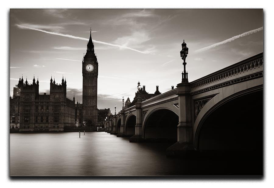 Big Ben and House of Parliament dusk panorama Canvas Print or Poster - Canvas Art Rocks - 1