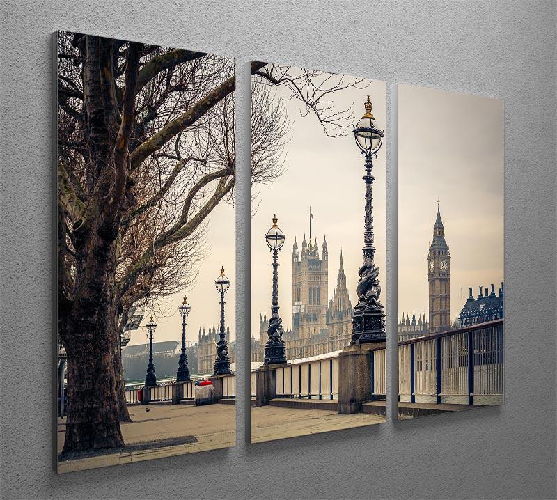 Big Ben and Houses of parliament 3 Split Panel Canvas Print - Canvas Art Rocks - 2