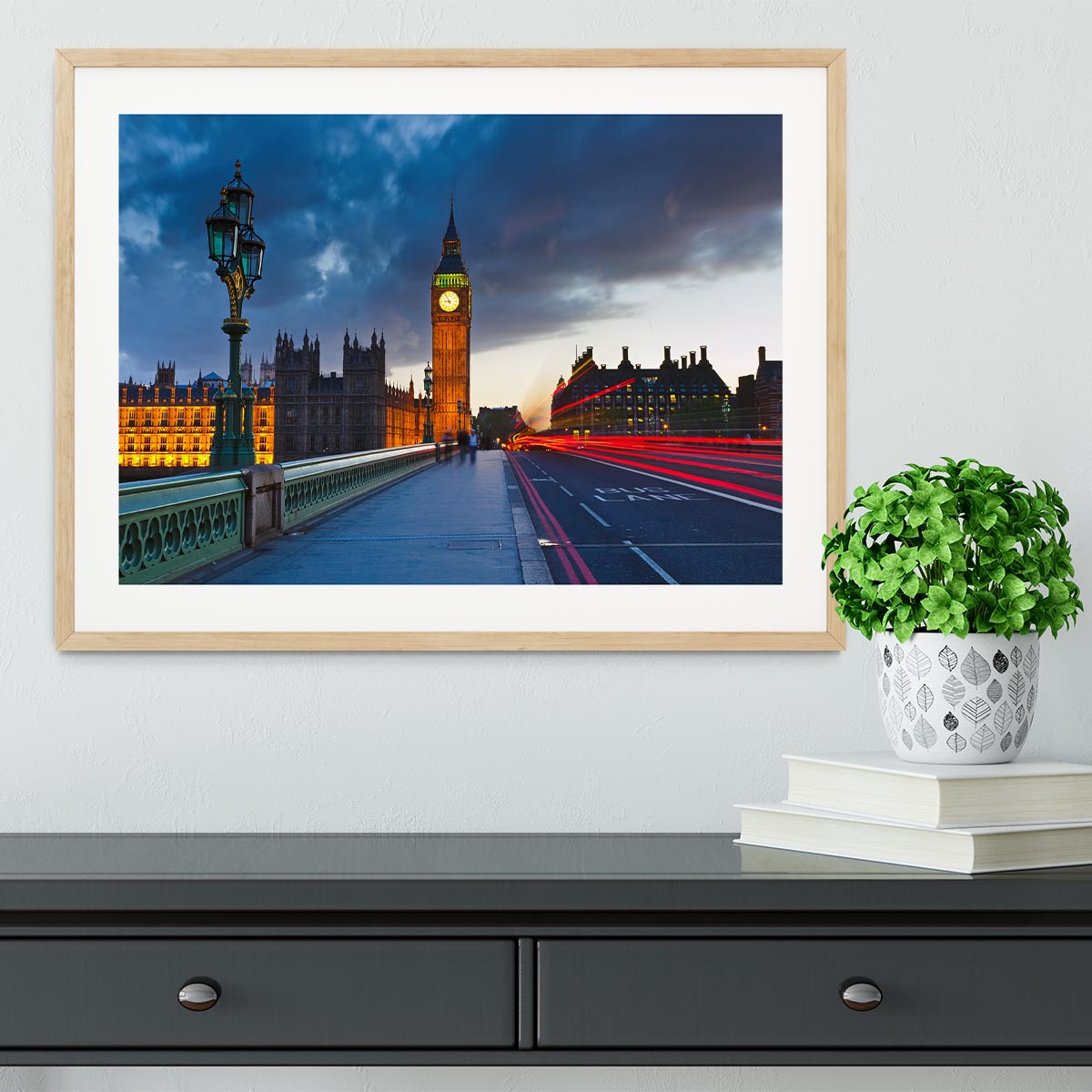 Big Ben at night London Framed Print - Canvas Art Rocks - 3
