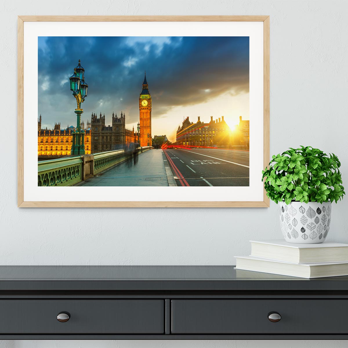 Big Ben at sunset Framed Print - Canvas Art Rocks - 3