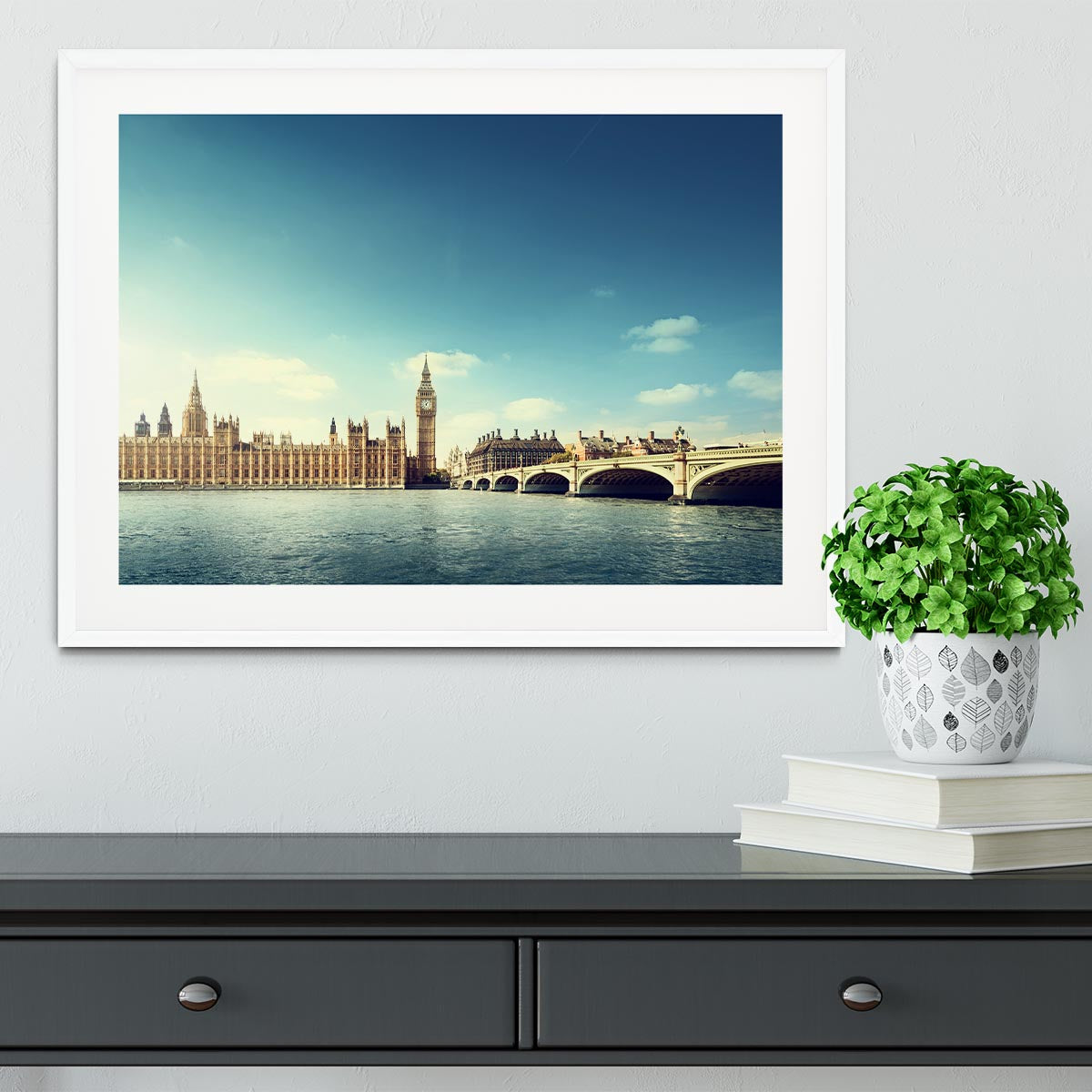 Big Ben in sunny day Framed Print - Canvas Art Rocks - 5
