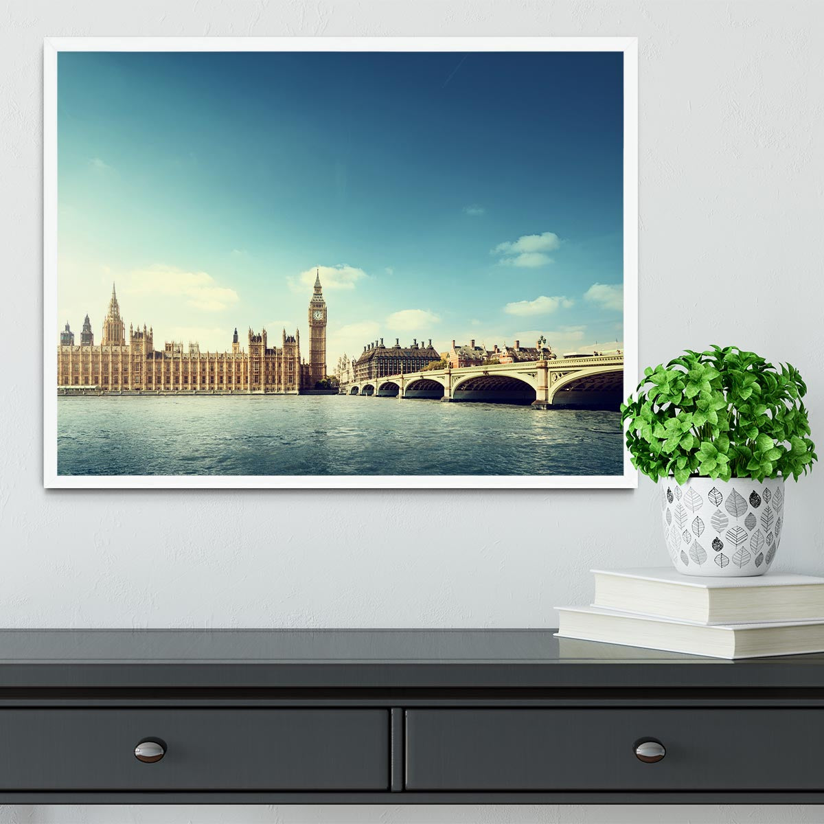 Big Ben in sunny day Framed Print - Canvas Art Rocks -6