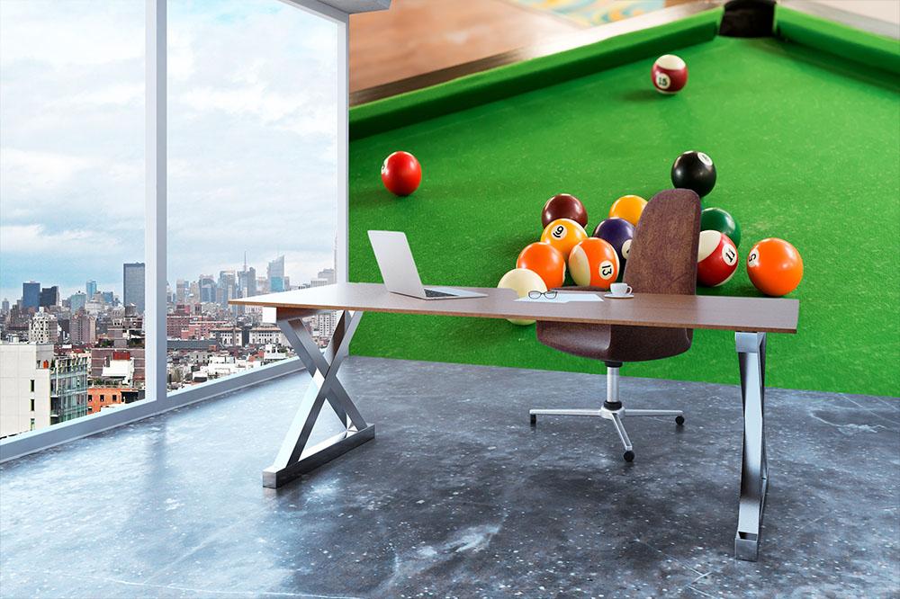 Billiard balls composition Wall Mural Wallpaper - Canvas Art Rocks - 3