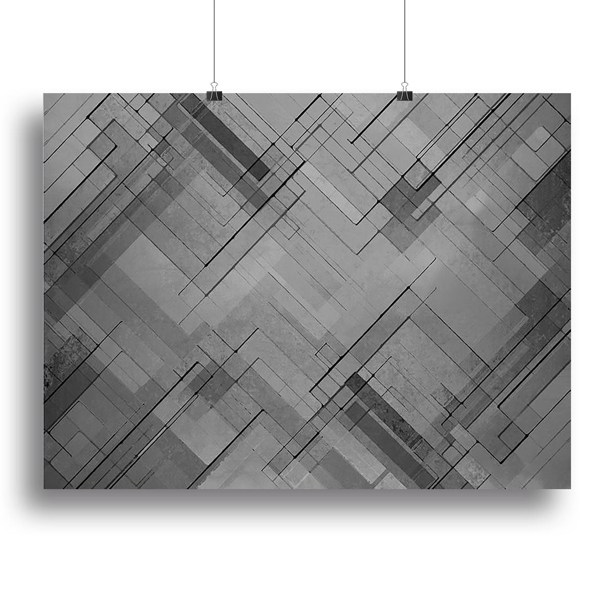 Black Chevron Background Canvas Print or Poster - Canvas Art Rocks - 2