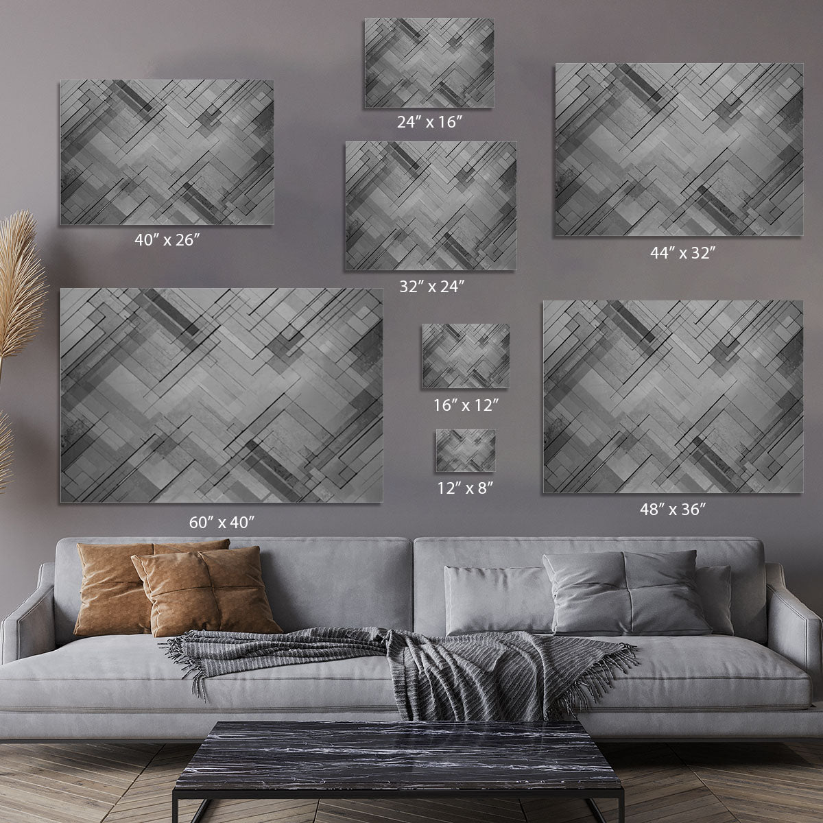 Black Chevron Background Canvas Print or Poster - Canvas Art Rocks - 7