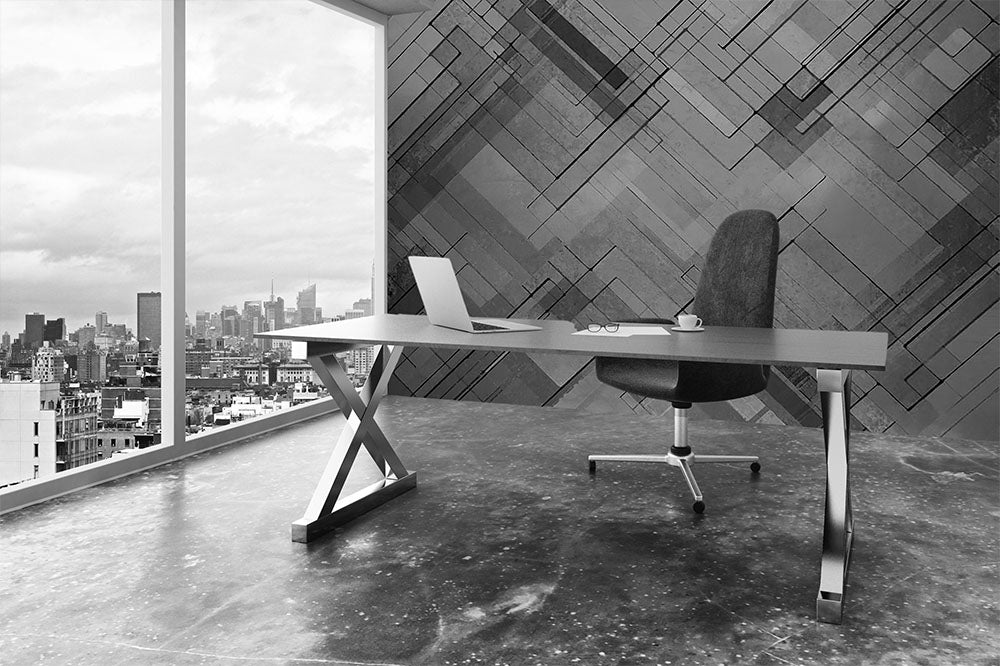 Black Chevron Background Wall Mural Wallpaper - Canvas Art Rocks - 3