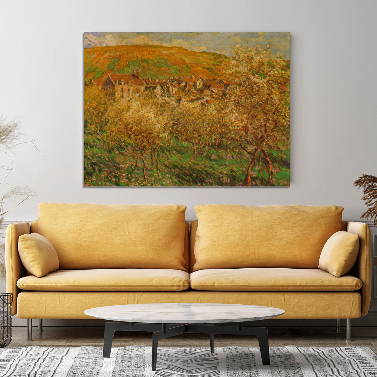 Blooming apple trees by Monet Canvas Print or Poster - Canvas Art Rocks - 4