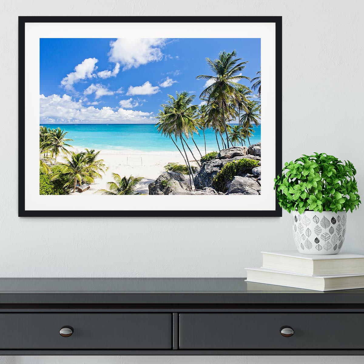 Bottom Bay Barbados Framed Print - Canvas Art Rocks - 1