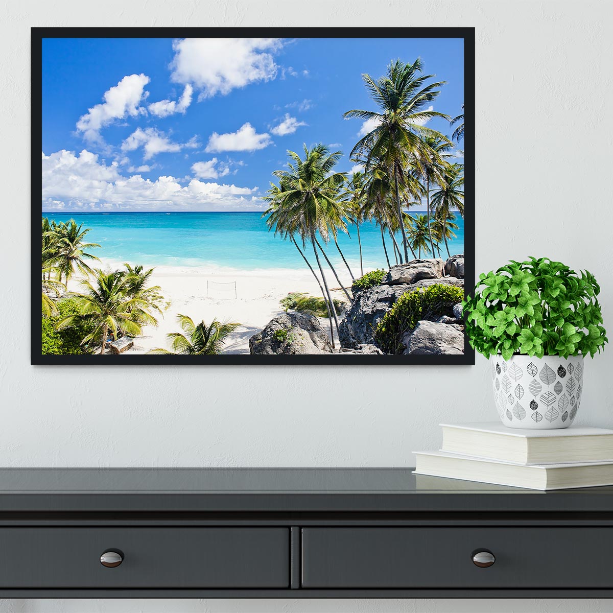 Bottom Bay Barbados Framed Print - Canvas Art Rocks - 2