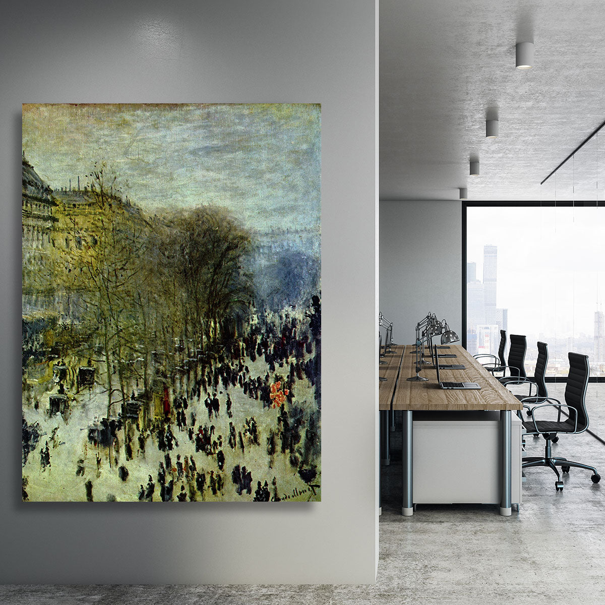 Boulevard of Capucines by Monet Canvas Print or Poster - Canvas Art Rocks - 3