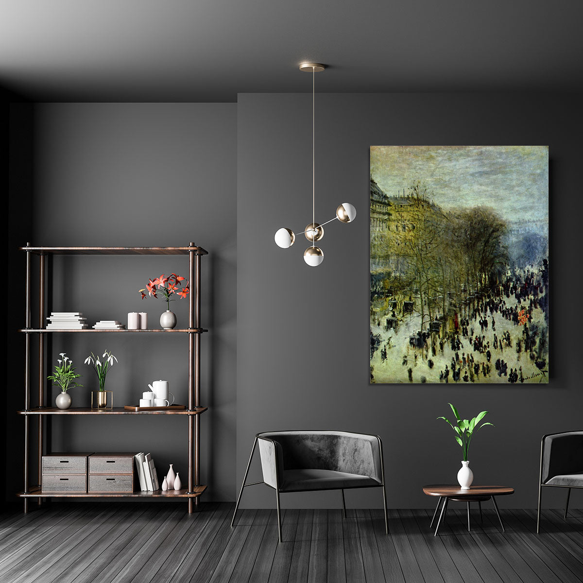 Boulevard of Capucines by Monet Canvas Print or Poster - Canvas Art Rocks - 5