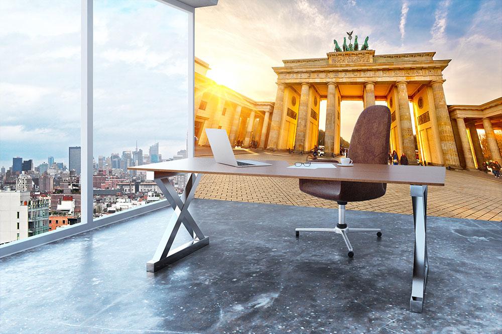 Brandenburg gate at sunset Wall Mural Wallpaper - Canvas Art Rocks - 3