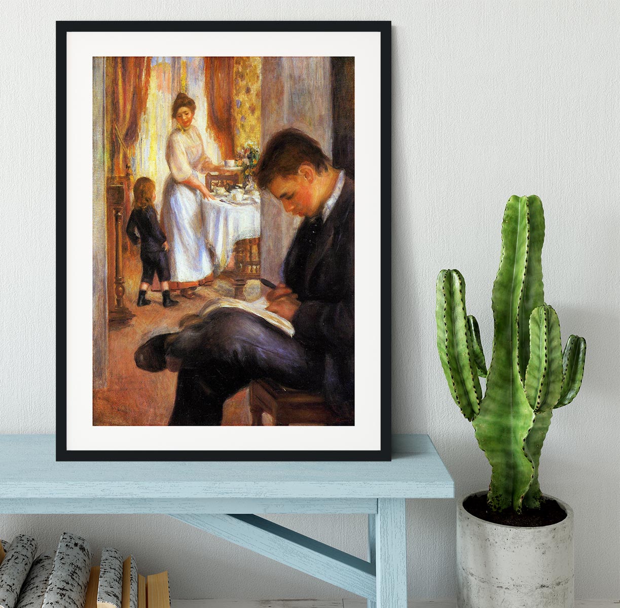 Breakfast at Berneval by Renoir Framed Print - Canvas Art Rocks - 1