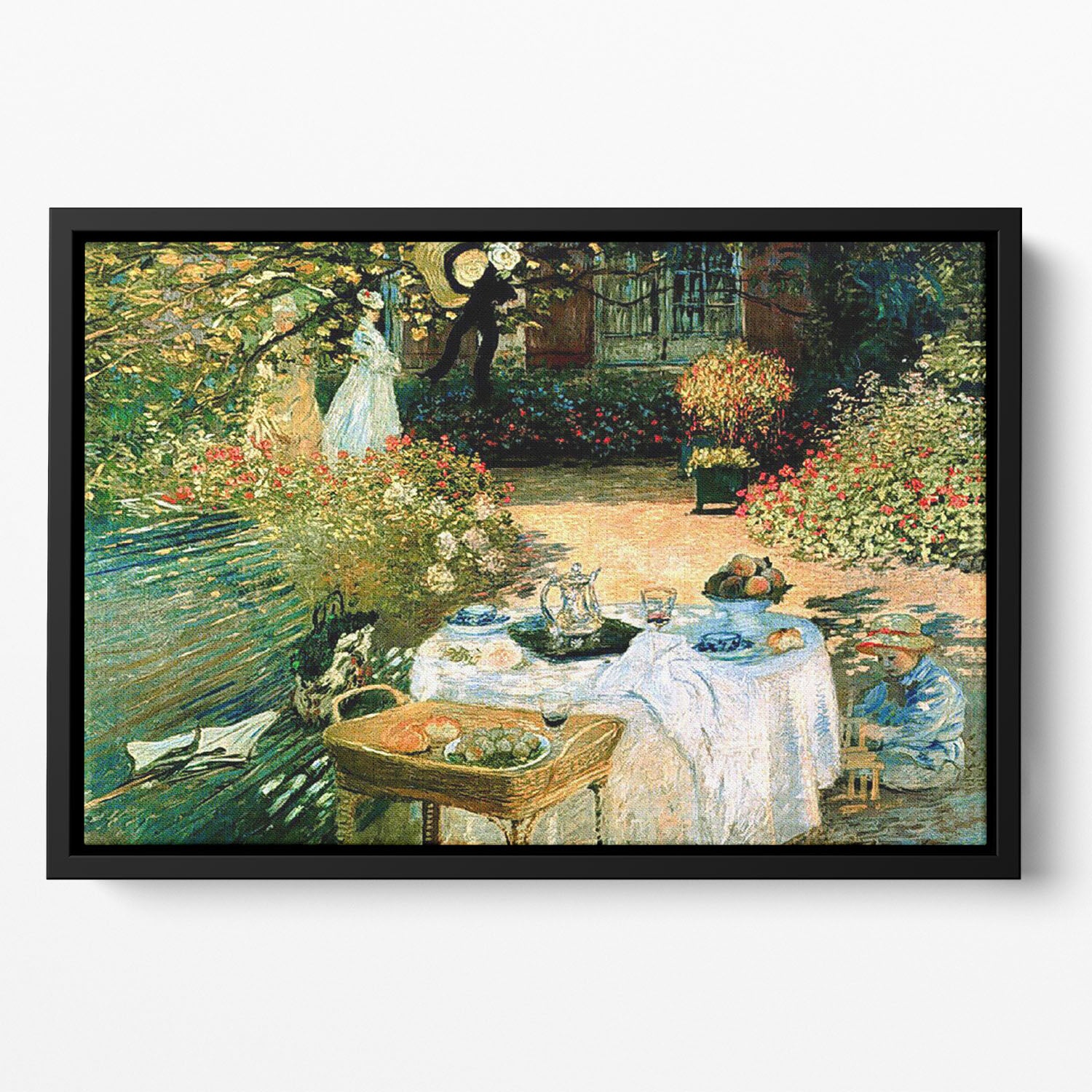 Breakfast by Monet Floating Framed Canvas