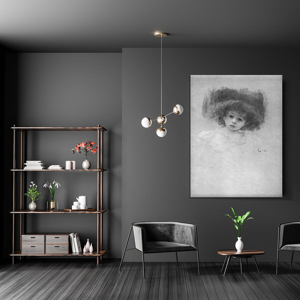 Breast image of a child by Klimt Canvas Print or Poster - Canvas Art Rocks - 5