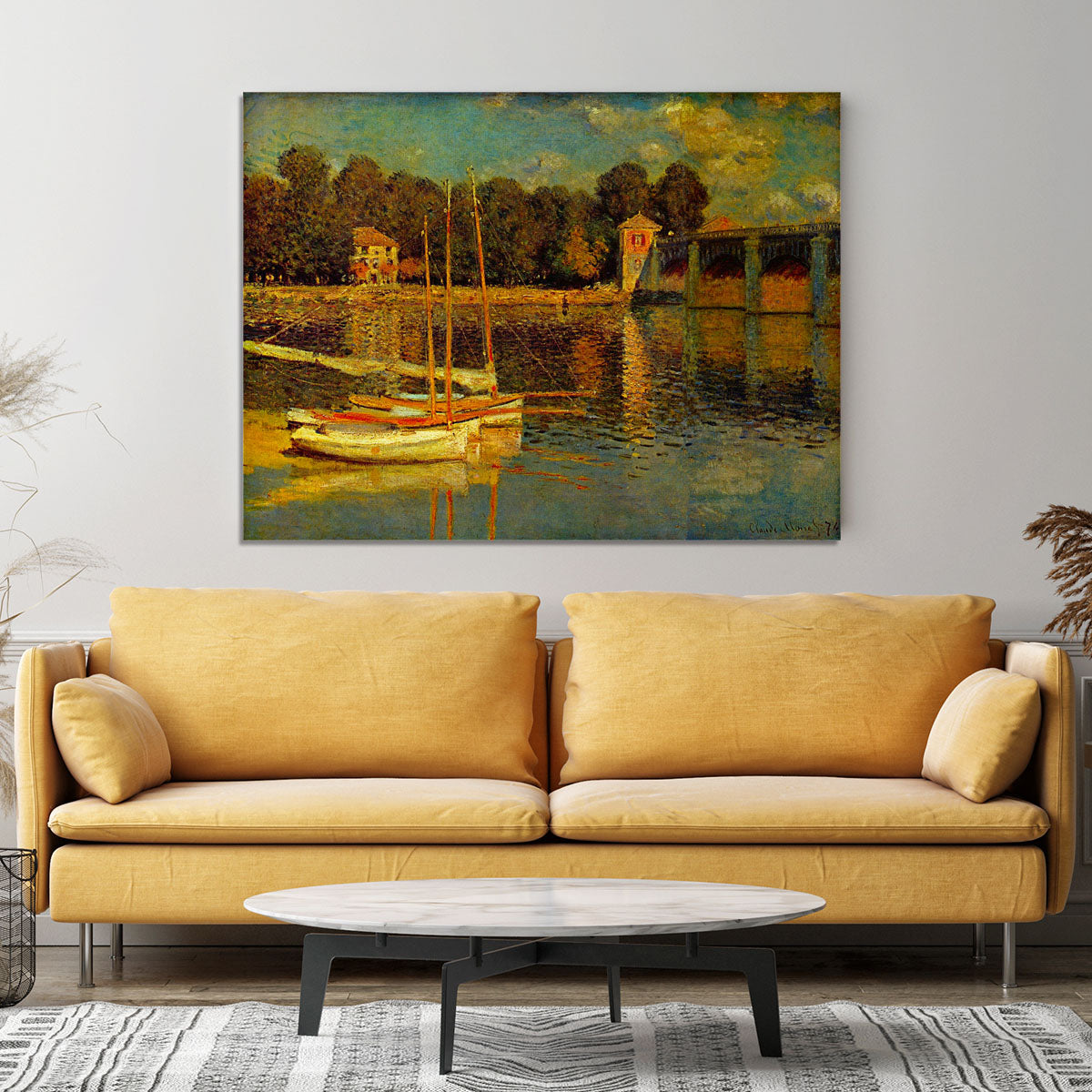 Bridge at Argenteuil by Monet Canvas Print or Poster - Canvas Art Rocks - 4