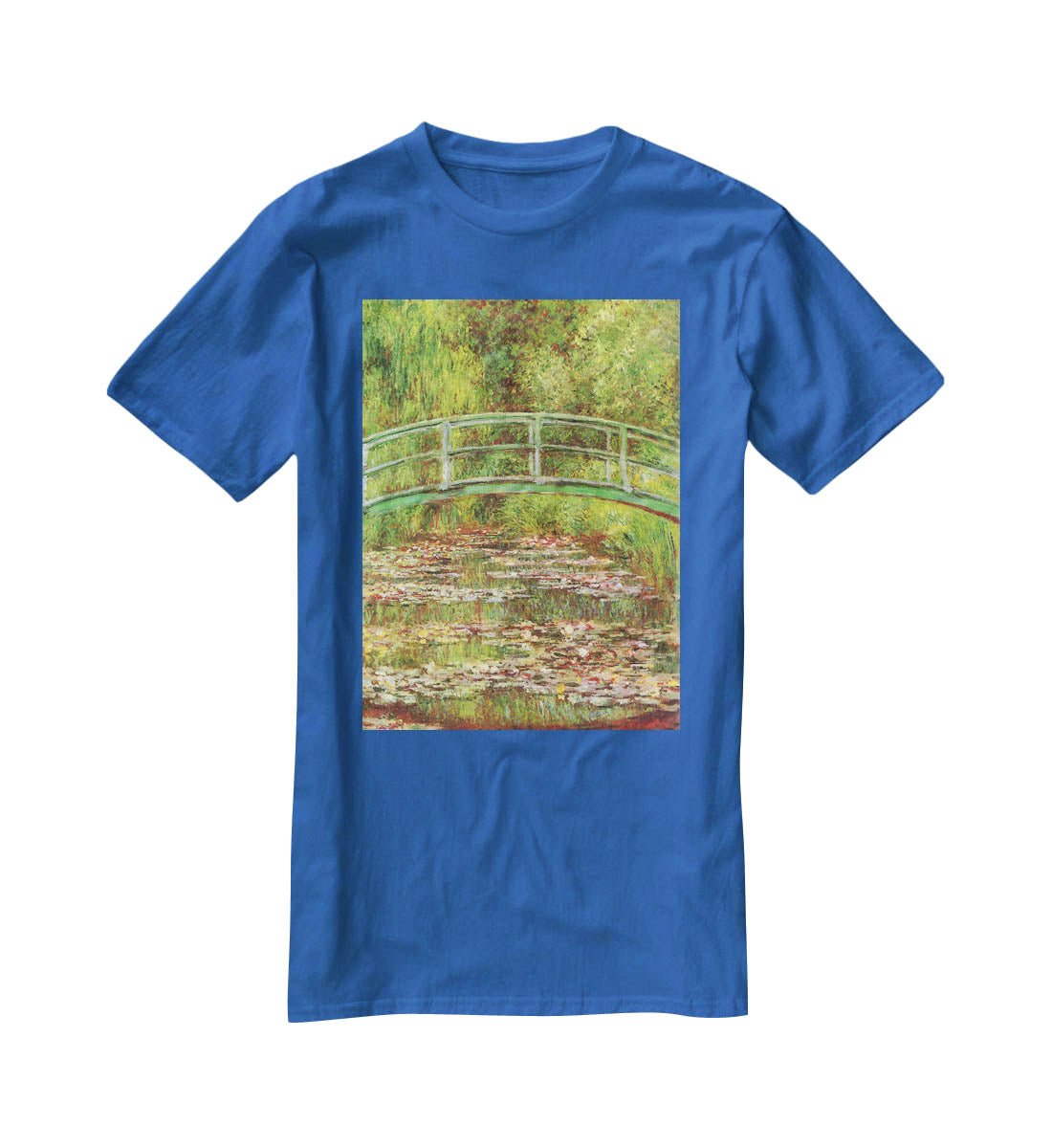 Bridge over the sea rose pond by Monet T-Shirt - Canvas Art Rocks - 2