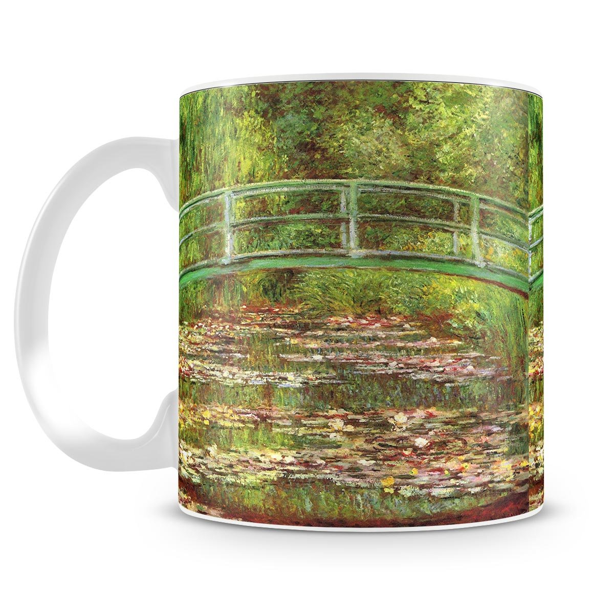 Bridge over the sea rose pond by Monet Mug - Canvas Art Rocks - 4