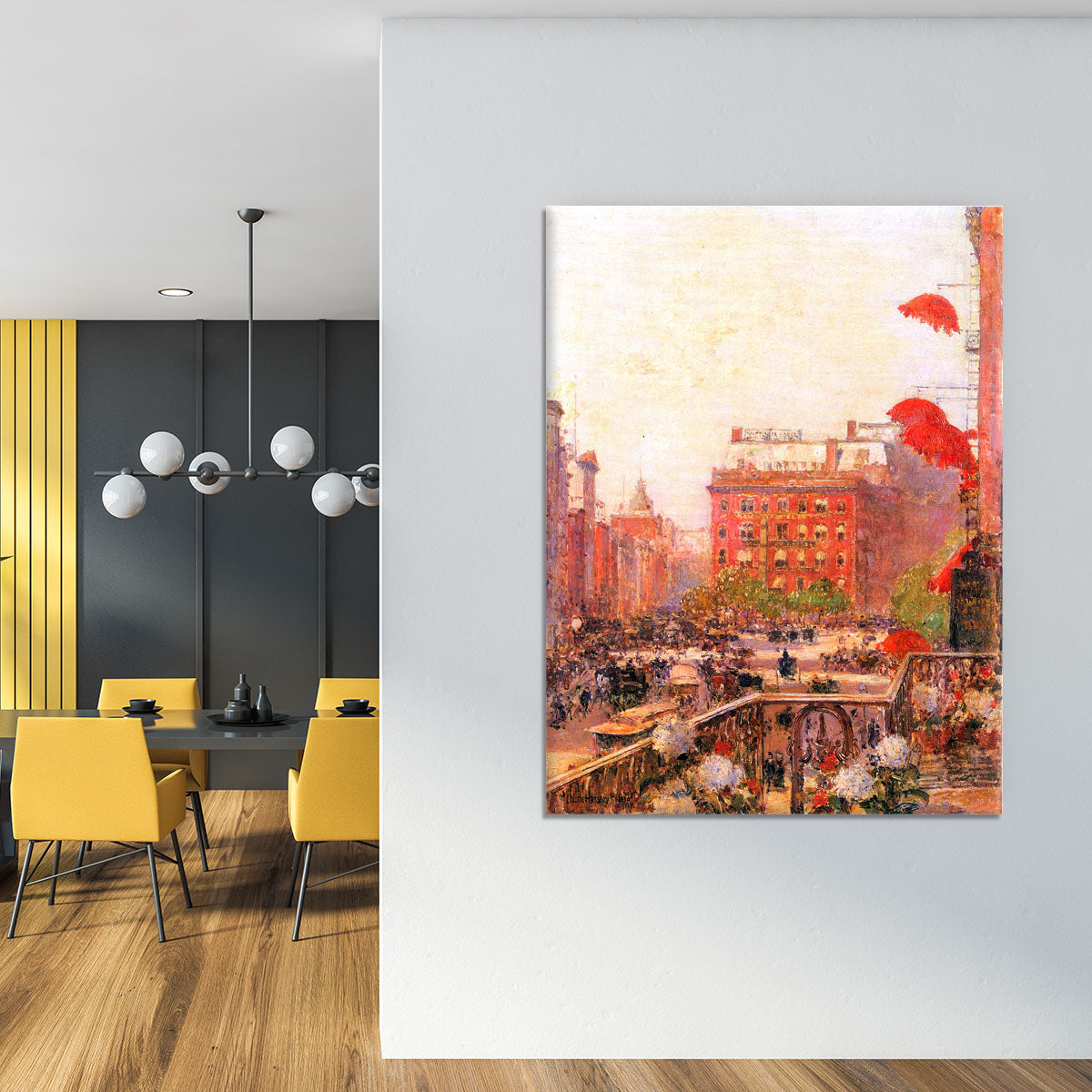 Broadway and Fifth Avenue by Hassam Canvas Print or Poster - Canvas Art Rocks - 4