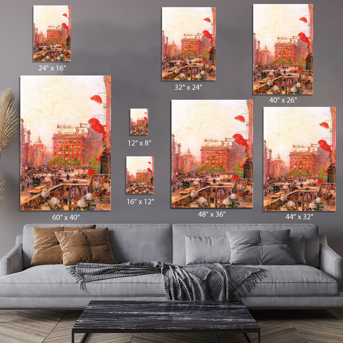 Broadway and Fifth Avenue by Hassam Canvas Print or Poster - Canvas Art Rocks - 7