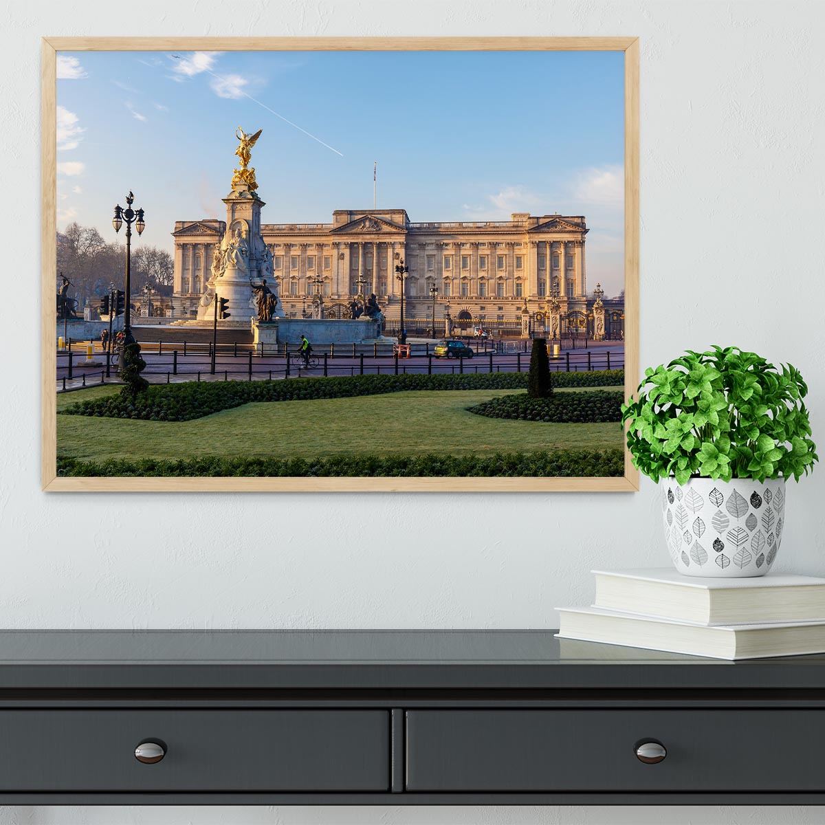 Buckingham palace in early winter morning Framed Print - Canvas Art Rocks - 4