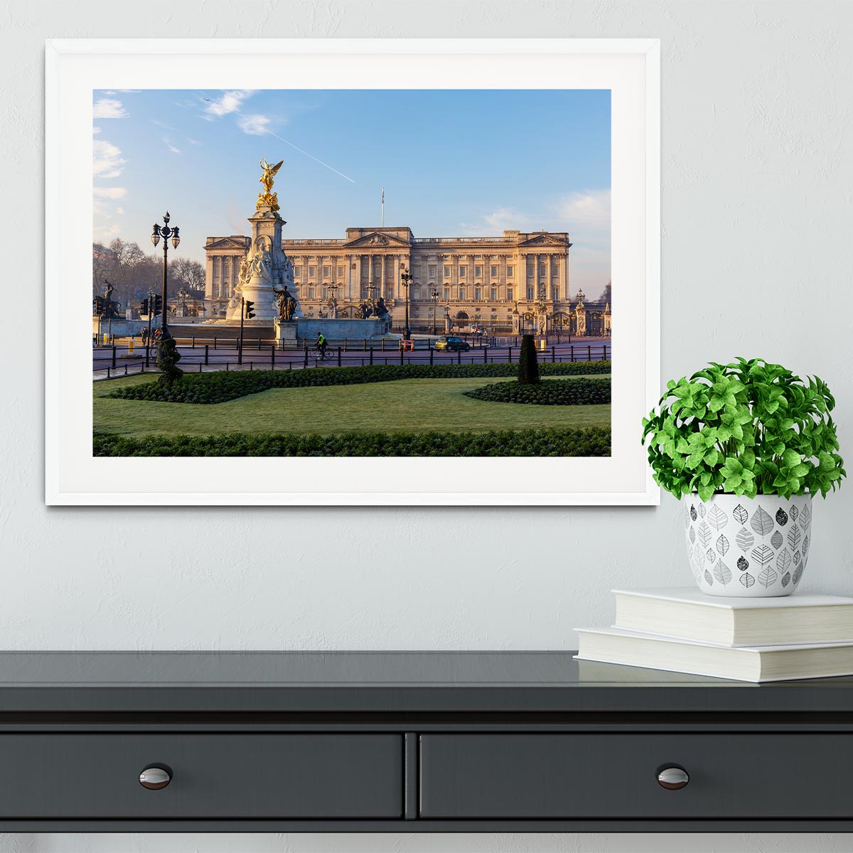 Buckingham palace in early winter morning Framed Print - Canvas Art Rocks - 5