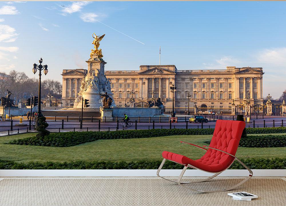 Buckingham palace in early winter morning Wall Mural Wallpaper - Canvas Art Rocks - 2