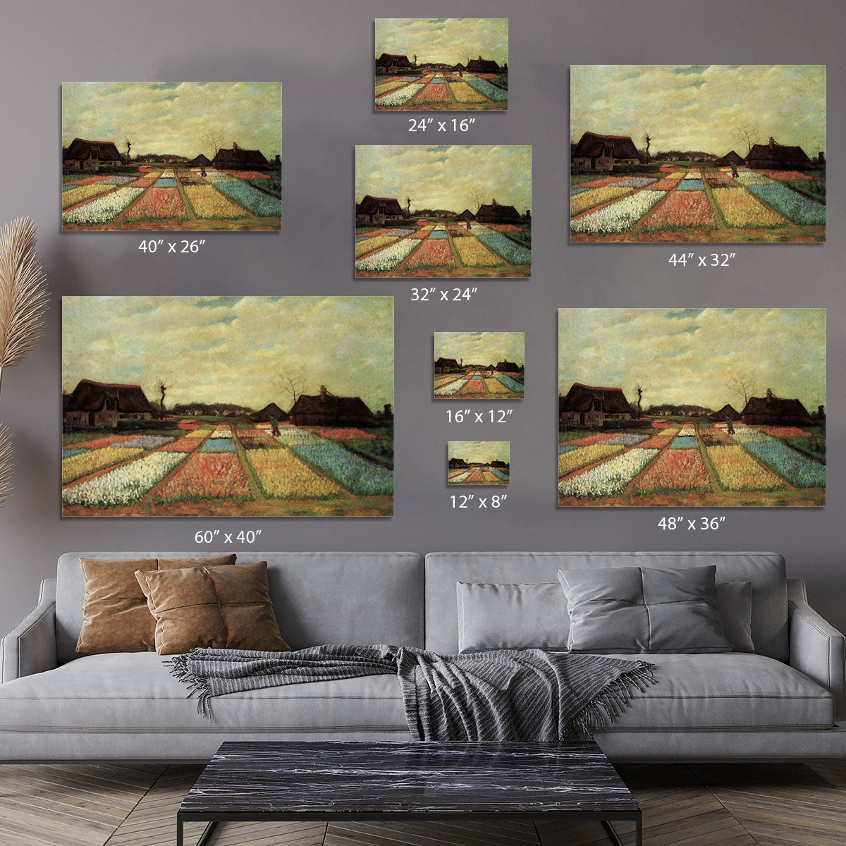 Bulb Fields by Van Gogh Canvas Print or Poster - Canvas Art Rocks - 7