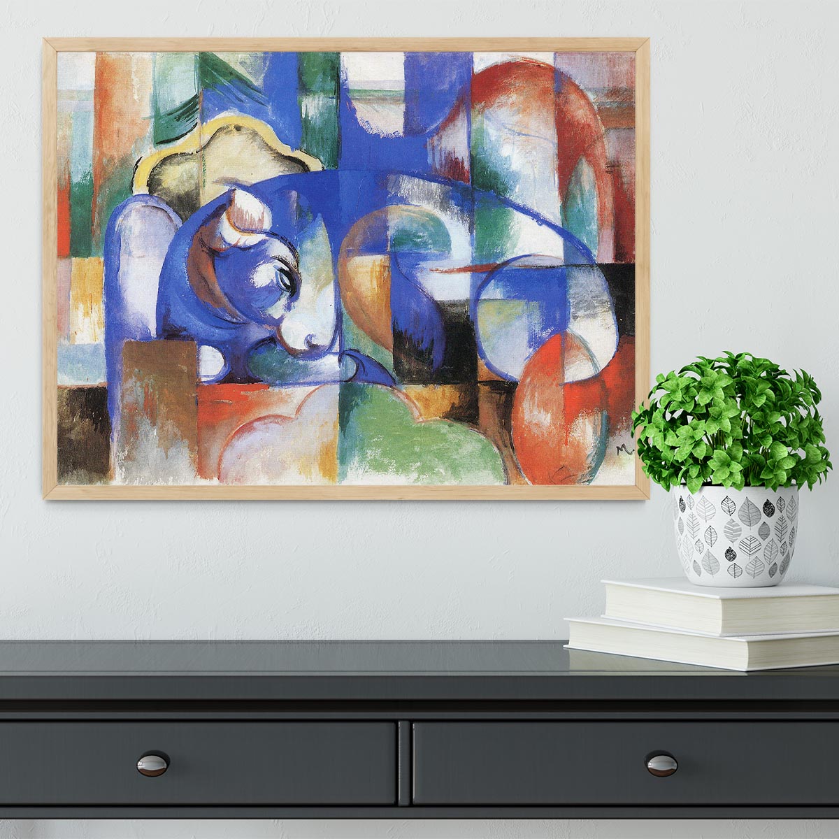 Bull by Franz Marc Framed Print - Canvas Art Rocks - 4