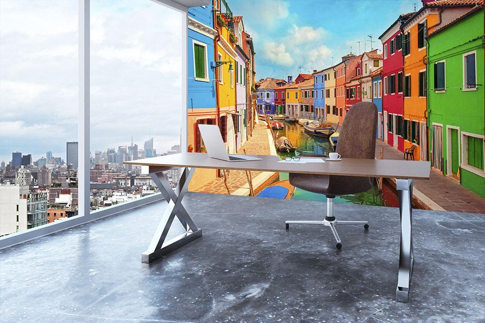Burano Venetian Lagoon Wall Mural Wallpaper - Canvas Art Rocks - 3