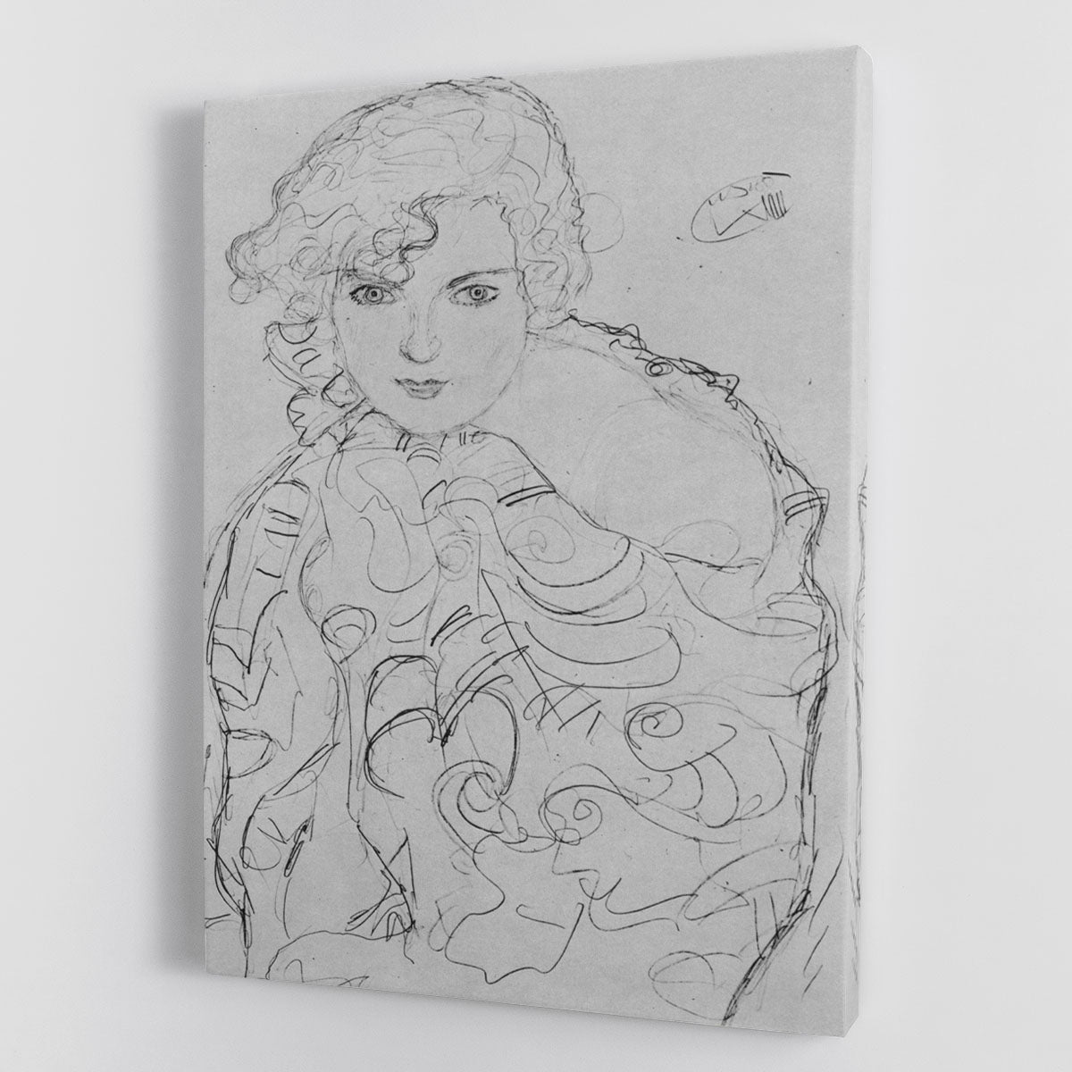 Bust of a woman by Klimt Canvas Print or Poster - Canvas Art Rocks - 1