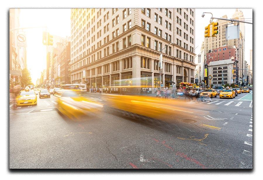 Busy road intersection in Manhattan Canvas Print or Poster - Canvas Art Rocks - 1