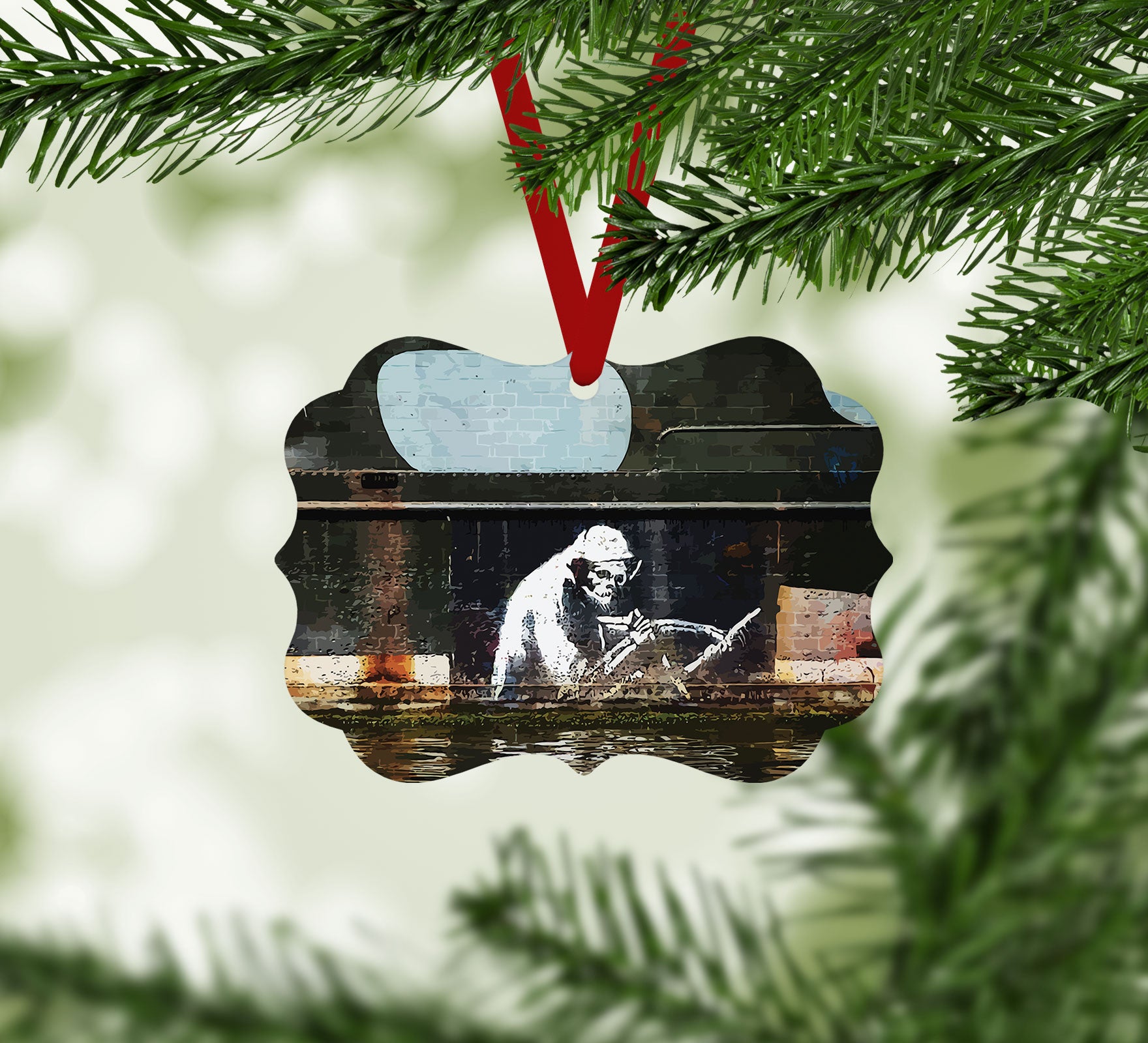 Banksy Christmas Christmas Ornament