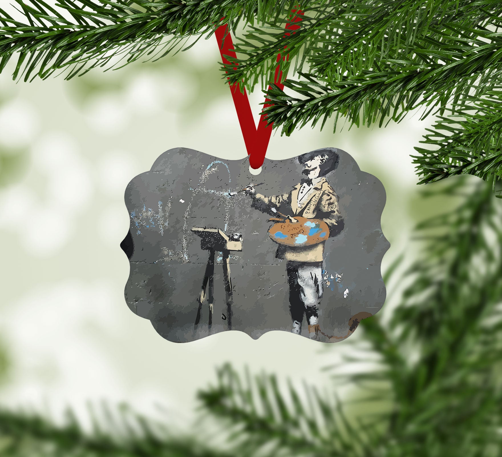 Banksy French Painter Christmas Ornament