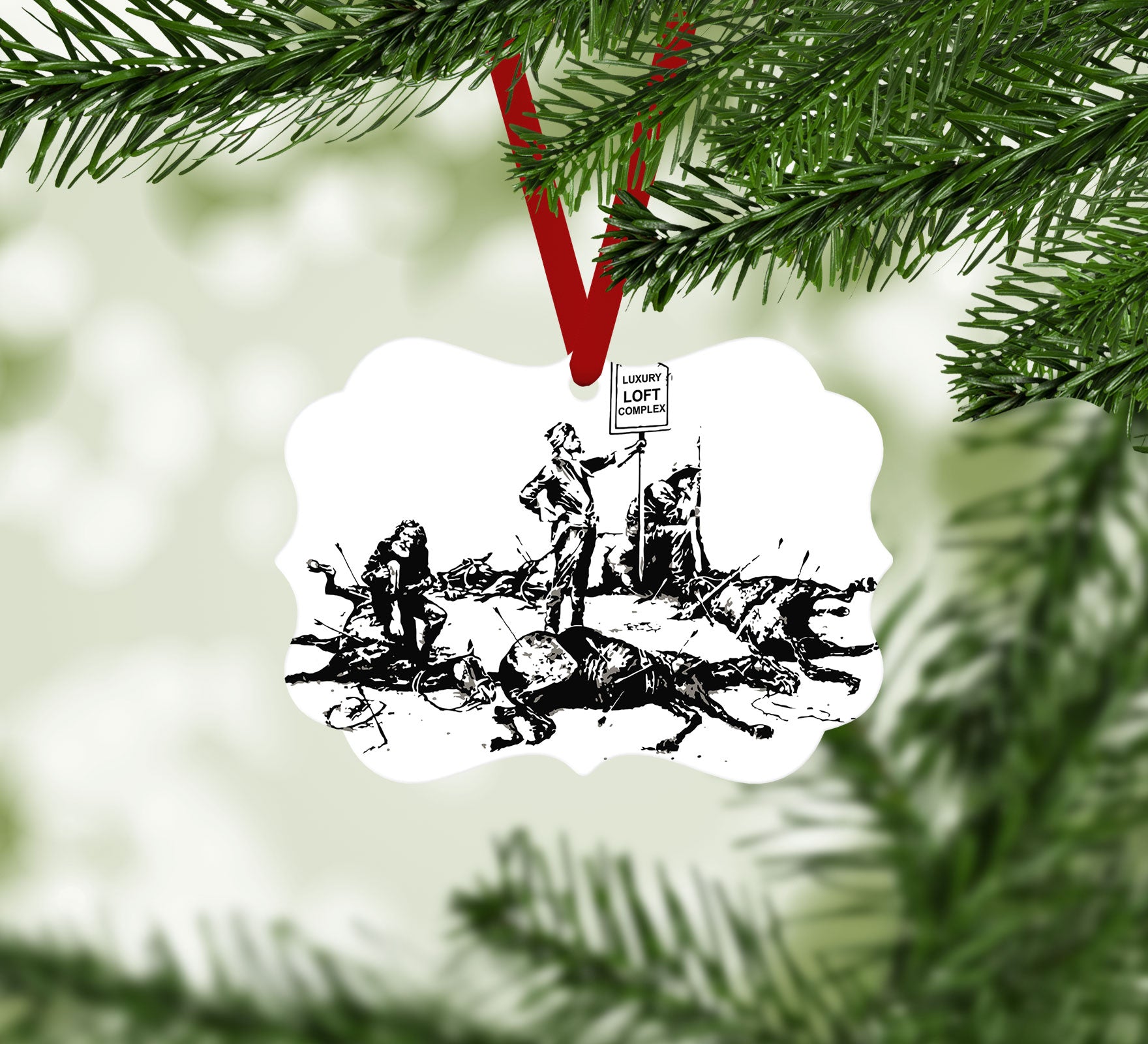 Banksy Luxury Loft Christmas Ornament