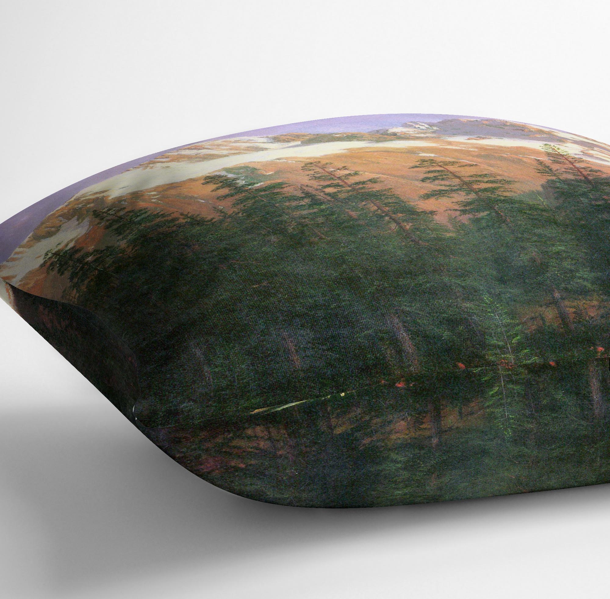 Canadian Rockies by Bierstadt Cushion - Canvas Art Rocks - 3