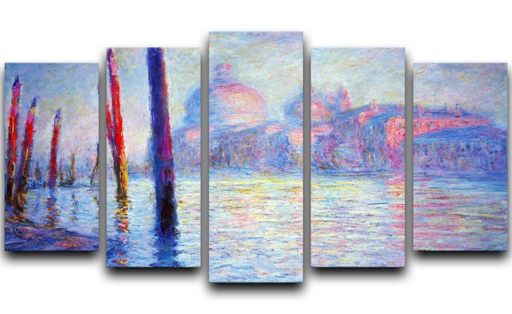 Canal Grand by Monet 5 Split Panel Canvas - Canvas Art Rocks - 1